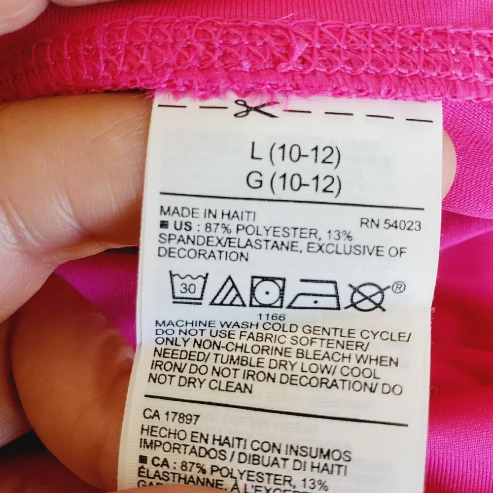 Girls Old Navy Active Pink Ankle Leggings Size Large 10-12